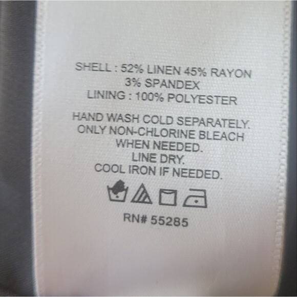 Express Linen-Blend Ruffle Cutout Back Peplum Tank Womens XS Black Top 028631050 - Picture 6 of 10